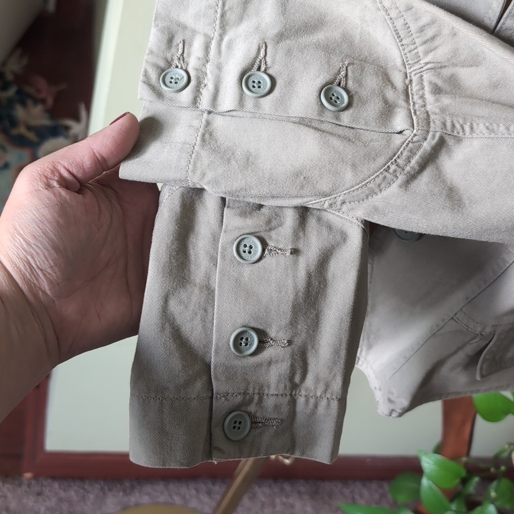 NWT Caribbean Joe Women's Size XL Cotton Button Down Long Sleeve Spring Jacket - Picture 15 of 16